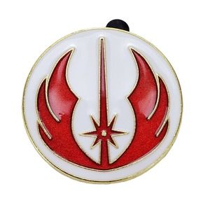 Disney Star Wars Lucas Films Jedi Symbol Round White Red Trading Pin 2010